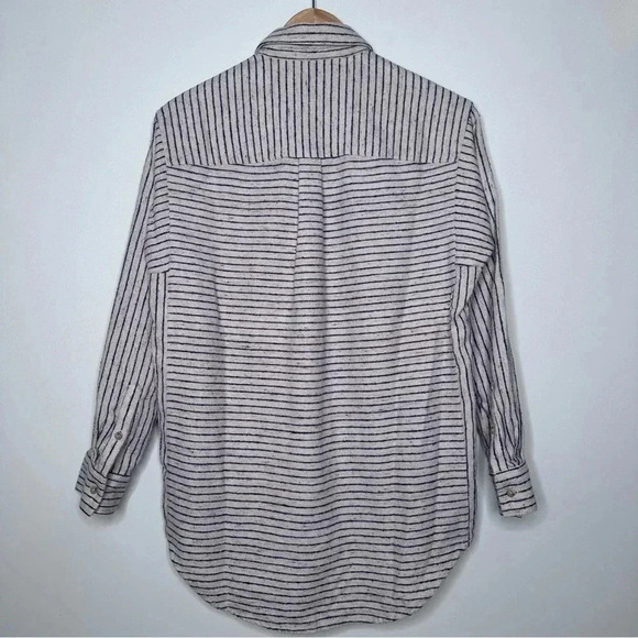 Madewell Stripe Flannel Sunday Shirt Size Small - Picture 6 of 12